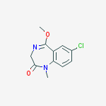 7-chloro-5-methoxy-1-methyl-3h-1,4-benzodiazepin-2-one molecular structure