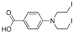 4-[Bis(2-iodoethyl)amino]benzoic acid molecular structure