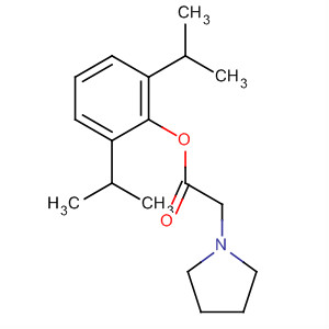 1-Pyrrolidineacetic acid, 2,6-bis(1-methylethyl)phenyl ester molecular structure
