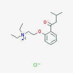 Diethyl-[2-[2-(3-methylbutanoyl)phenoxy]ethyl]azanium;chloride molecular structure