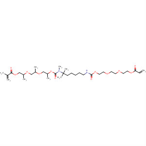 11,14,17,20-Tetraoxa-2,9-diazatricos-22-enoic acid,trimethyl-10,21-dioxo-,methyl-2-[methyl-2-[methyl-2-[(2-methyl-1-oxo-2-propenyl)oxy]ethoxy]ethoxy]ethyl ester molecular structure
