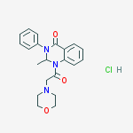 2-methyl-1-(2-morpholin-4-ylacetyl)-3-phenyl-2h-quinazolin-4-one;hydrochloride molecular structure