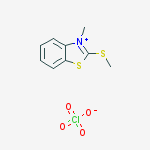Benzothiazolium, 3-methyl-2-(methylthio)-, perchlorate molecular structure