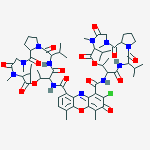 2-chloro-4,6-dimethyl-3-oxo-1-n,9-n-bis[7,11,14-trimethyl-2,5,9,12,15-pentaoxo-3,10-di(propan-2-yl)-8-oxa-1,4,11,14-tetrazabicyclo[14.3.0]nonadecan-6-yl]phenoxazine-1,9-dicarboxamide