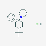 1-(4-tert-butyl-1-phenylcyclohexyl)piperidine hydrochloride (1:1) molecular structure