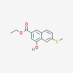 2-Naphthalenecarboxylic acid, 4-hydroxy-6-(methylthio)-, ethyl ester molecular structure