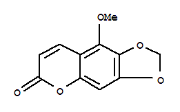5-Methoxy-6,7-(methylenedioxy)coumarin molecular structure