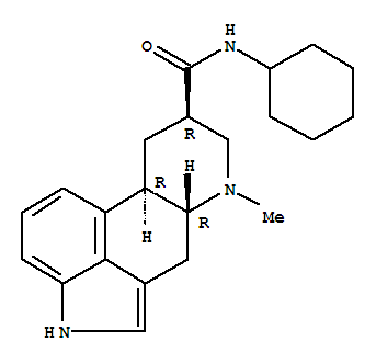 N-cyclohexyl-6-methylergoline-8-carboxamide molecular structure