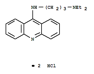 1,3-Propanediamine,N3-9-acridinyl-N1,N1-diethyl-, hydrochloride (1:2) molecular structure