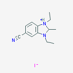 1H-BENZIMIDAZOLIUM, 5-CYANO-1,3-DIETHYL-2-METHYL-, IODIDE (1:1)