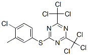 2-[(4-Chloro-3-methylphenyl)thio]-4,6-bis(trichloromethyl)-1,3,5-triazine molecular structure