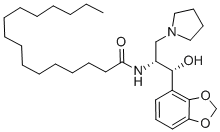 Hexadecanamide, N-[(1R,2R)-2-(1,3-benzodioxol-5-yl)-2-hydroxy-1-(1-pyrrolidinylmethyl)ethyl]-