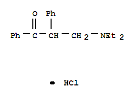 3-(diethylamino)-1,2-diphenylpropan-1-one hydrochloride (1:1) molecular structure