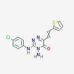 4-amino-3-(4-chloroanilino)-6-(2-thiophen-2-ylethenyl)-1,2,4-triazin-5-one molecular structure