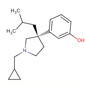 Phenol, 3-[1-(cyclopropylmethyl)-3-(2-methylpropyl)-3-pyrrolidinyl]-, (S)- molecular structure