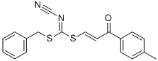 BENZYL [3-OXO-3-(4-METHYLPHENYL)PROP-1-ENYL]CYANOCARBONIMIDODITHIOATE molecular structure