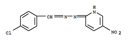 2-[2-(4-chlorobenzylidene)hydrazinyl]-5-nitropyridine molecular structure
