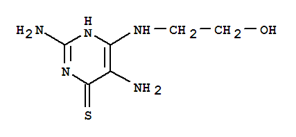 2,5-diamino-6-[(2-hydroxyethyl)amino]pyrimidine-4(1H)-thione molecular structure