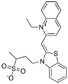 1-ethyl-2-[[3-(3-sulphonatobutyl)-3H-benzothiazol-2-ylidene]methyl]quinolinium
