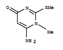 6-amino-1-methyl-2-(methylsulfanyl)pyrimidin-4(1H)-one molecular structure