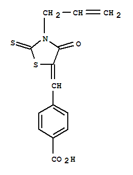 4-{[4-oxo-3-(prop-2-en-1-yl)-2-thioxo-1,3-thiazolidin-5-ylidene]methyl}benzoic acid molecular structure