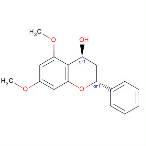 2H-1-Benzopyran-4-ol, 3,4-dihydro-5,7-dimethoxy-2-phenyl-,(2R,4S)-rel- molecular structure