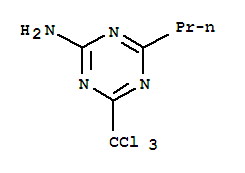 4-propyl-6-(trichloromethyl)-1,3,5-triazin-2-amine molecular structure