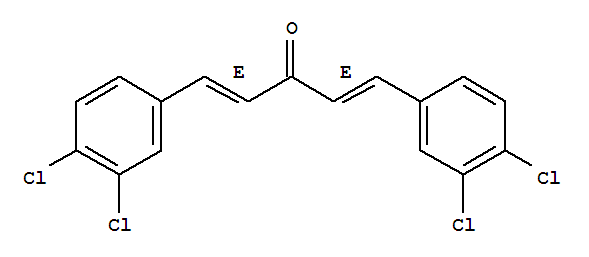 1,5-bis(3,4-dichlorophenyl)penta-1,4-dien-3-one molecular structure