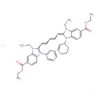 1H-Benzimidazolium,5-(ethoxycarbonyl)-2-[5-[5-(ethoxycarbonyl)-3-ethyl-1,3-dihydro-1-phenyl-2H-benzimidazol-2-ylidene]-1,3-pentadienyl]-3-ethyl-1-phenyl-, iodide