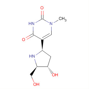 2,4(1H,3H)-Pyrimidinedione,5-[(2R,4S,5R)-4-hydroxy-5-(hydroxymethyl)-2-pyrrolidinyl]-1-methyl- molecular structure