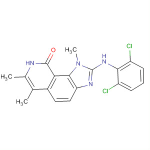 9H-Imidazo[4,5-h]isoquinolin-9-one,2-[(2,6-dichlorophenyl)amino]-1,8-dihydro-1,6,7-trimethyl- molecular structure