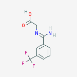 2-({Imino[3-(trifluoromethyl)phenyl]methyl}amino)acetic acid molecular structure