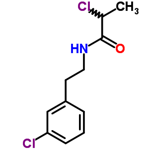 2-chloro-N-[2-(3-chlorophenyl)ethyl]propanamide molecular structure