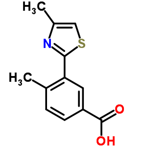 4-methyl-3-(4-methyl-1,3-thiazol-2-yl)benzoic acid molecular structure