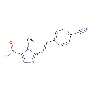 Benzonitrile, 4-[2-(1-methyl-5-nitro-1H-imidazol-2-yl)ethenyl]- molecular structure