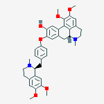 (6aR)-9-(4-{[(1S)-6,7-dimethoxy-2-methyl-1,2,3,4-tetrahydroisoquinolin-1-yl]methyl}phenoxy)-1,2-dimethoxy-6-methyl-5,6,6a,7-tetrahydro-4H-dibenzo[de,g]quinolin-10-ol molecular structure