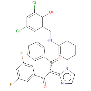 1,3-Propanedione,2-[5-[[(3,5-dichloro-2-hydroxyphenyl)methyl]amino]-1,3-dihydro-2H-benzimidazol-2-ylidene]-1-(3,5-difluorophenyl)-3-phenyl-