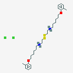 N,N'-(disulfanediyldiethane-2,1-diyl)bis[6-(2-methylphenoxy)hexan-1-aminium] dichloride molecular structure
