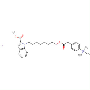 Benzenaminium,4-[2-[[8-[2-(methoxycarbonyl)-1H-indol-1-yl]octyl]oxy]-2-oxoethyl]-N,N,N-trimethyl-, iodide