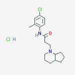 n-(4-chloro-2-methylphenyl)-3-[(4ar,7as)-octahydro-1h-cyclopenta[b]pyridin-1-yl]propanamide hydrochloride(1:1) molecular structure