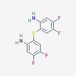 2-(2-amino-4,5-difluorophenyl)sulfanyl-4,5-difluoroaniline molecular structure