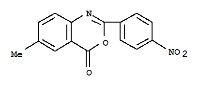 4H-3,1-benzoxazin-4-one, 6-methyl-2-(4-nitrophenyl)- molecular structure