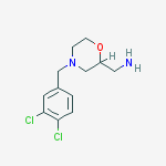 C-[4-(3,4-DICHLORO-BENZYL)-MORPHOLIN-2-YL]-METHYLAMINE molecular structure