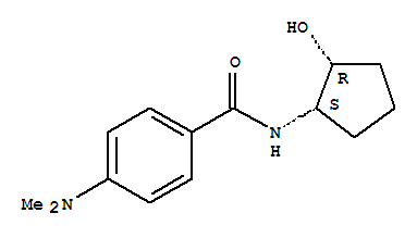 Benzamide,4-(dimethylamino)-N-[(1R,2S)-2-hydroxycyclopentyl]-, rel- molecular structure