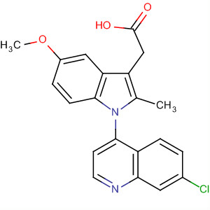 1H-Indole-3-acetic acid, 1-(7-chloro-4-quinolinyl)-5-methoxy-2-methyl- molecular structure