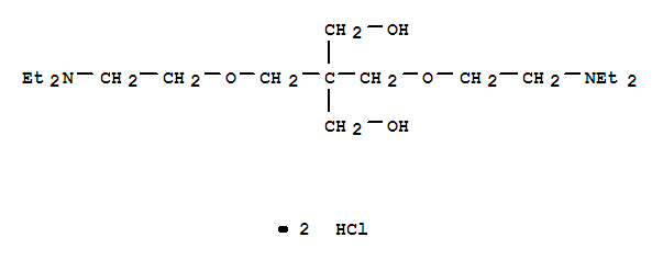1,3-Propanediol, 2,2-bis((2-(diethylamino)ethoxy)methyl)-, dihydrochloride molecular structure