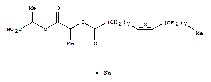 Sodium 2-(1-carboxylatoethoxy)-1-methyl-2-oxoethyl oleate molecular structure