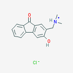 (3-hydroxy-9-oxofluoren-2-yl)methyl-dimethylazanium chloride molecular structure