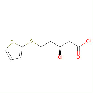Pentanoic acid, 3-hydroxy-5-(2-thienylthio)-, (3R)- molecular structure