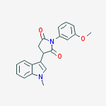 1-(3-methoxyphenyl)-3-(1-methylindol-3-yl)pyrrolidine-2,5-dione molecular structure